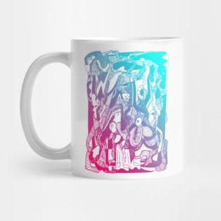 Dual Color Abstract Wave of Thoughts No 4 Mug